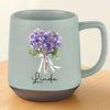 A Soul As Gentle As Petals - Family Personalized Custom Printed Stoneware 12oz Mug - Gift For Yourself, Best Friends, Siblings, Family Members