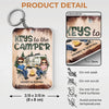 Happy Campers - Camping Personalized Custom Shaped Acrylic Keychain - Gift For Husband Wife, Anniversary, Camping Lovers