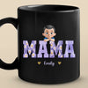 Our Hearts Belong To Mama - Family Personalized Custom Black Mug - Mother's Day, Gift For Mom, Grandma
