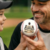 Always Our Number One Fan, Forever Our Hero - Family Personalized Custom Leather Baseball - Father's Day, Gift For Dad, Sport Lovers, Sport Players