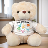 Our Little Blessing From Above - Family Personalized Custom Teddy Bear Plush - Father's Day, Gift For Family Members