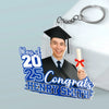 Custom Photo One Chapter Ends, Another Begins - Family Personalized Custom Shaped Acrylic Keychain - Graduation Gift For Family Members, Siblings, Brothers, Sisters