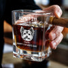 Custom Photo Life’s Ruff Without Me - Dog & Cat Personalized Custom Whiskey Glass With Cigarette Holder - Father's Day, Gift For Dad, Pet Owners, Pet Lovers