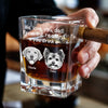 Custom Photo From The Reasons You Drink - Dog & Cat Personalized Custom Whiskey Glass With Cigarette Holder - Father's Day, Gift For Dad, Pet Owners, Pet Lovers