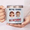 No Exchanges, No Refunds, Just Love - Family Personalized Custom 14oz Stainless Steel Tumbler With Handle - Father's Day, Gift For Dad, Grandpa
