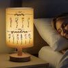 First Mom, Now Grandma - Family Personalized Custom Linen Bedside Table Lamp - Mother's Day, Gift For Mom, Grandma