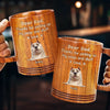 Thanks For Picking Up My Poop. Love Ya - Dog Personalized Custom Wooden Mug - Father's Day, Gift For Dad, Pet Owners, Pet Lovers