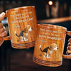 Pooping With Love, Just For You - Dog Personalized Custom Wooden Mug - Father's Day, Gift For Dad, Pet Owners, Pet Lovers