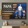 Held By Your Hands, Guided By Your Heart - Family Personalized Custom Horizontal Poster - Father's Day, Gift For Dad, Grandpa