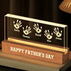 Touching Dads Heart Daily - Family Personalized Custom Acrylic Letters 3D LED Night Light - Father's Day, Gift For Dad, Grandpa