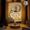 Custom Photo Every Time It Shines, Know My Heart Is Near - Memorial Personalized Custom Linen Bedside Table Lamp - Sympathy Gift For Family Members