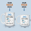 One Squirt Of Greatness, Cheers Dad - Family Personalized Custom Mug - Father's Day, Gift For Dad