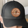 Messy Fur, Full Heart - Dog Personalized Custom Round Leather Patch Hat - Father's Day, Gift For Pet Owners, Pet Lovers