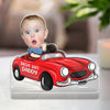 Custom Photo Stay Safe For Your Rookie - Family Personalized Custom Acrylic Plaque Custom Shape - Father's Day, Gift For Dad, Grandpa