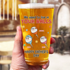 From Your Balls To Your Heart - Family Personalized Custom Beer Glass - Father's Day, Gift For Dad