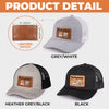 Walks, Treats, Cuddles - Dog Personalized Custom Leather Patch Hat - Father's Day, Gift For Pet Owners, Pet Lovers