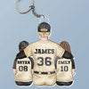 Every Home Run Starts With Dad’s Support - Family Personalized Custom Shaped Acrylic Keychain - Father's Day, Gift For Dad, Sport Lovers, Sport Players