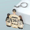 Every Home Run Starts With Dad’s Support - Family Personalized Custom Shaped Acrylic Keychain - Father's Day, Gift For Dad, Sport Lovers, Sport Players