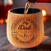 Fatherhood Looks Good On You, Old Man - Family Personalized Custom Wooden Whiskey Glass - Father's Day, Gift For Dad, Grandpa