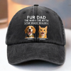 Custom Photo You Call It Spoiled, I Call It Loved - Dog & Cat Personalized Custom Vintage Washed Denim Baseball Cap - Father's Day, Gift For Dad, Pet Owners, Pet Lovers