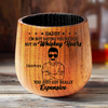 Aged Whiskey, Vintage Dad Jokes Included - Family Personalized Custom Wooden Whiskey Glass - Father's Day, Gift For Dad, Grandpa
