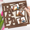 Custom Photo My Favorite Moments Are With Papa - Family Personalized Custom Shaped 2-Layered Wooden Plaque With Flat Stand - Father's Day, Gift For Dad