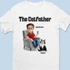 The Catfather - Cat Personalized Custom Unisex T-shirt, Premium T-shirt, Hoodie - Father's Day, Gift For Dad, Pet Owners, Pet Lovers