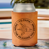 Thanks For Loving Us Anyway - Family Personalized Custom Leather Can Cooler - Father's Day, Gift For Dad, Grandpa