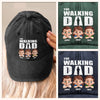 The Stroll Is Real - Family Personalized Custom Vintage Washed Denim Baseball Cap - Father's Day, Gift For Dad