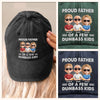 Rooted In Love, Carved In Time - Family Personalized Custom Vintage Washed Denim Baseball Cap - Father's Day, Gift For Dad