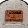 Tiny Hands, Big Love - Family Personalized Custom Leather Patch Hat - Father's Day, Gift For Dad, Daughter