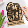 Your Footsteps Led Our Way - Family Personalized Custom Shaped 2-Layered Wooden Plaque With Flat Stand - New Arrival, Father's Day, House Warming Gift For Dad, Grandpa AMZ
