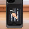 Together, Always With Papa - Family Personalized Custom Magnetic Wallet For iPhone - Father's Day, Gift For Dad, Grandpa