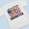 Dad, Powered By Daughter - Family Personalized Custom Unisex T-shirt, Premium T-shirt, Hoodie - Father's Day, Gift For Dad
