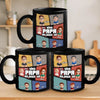 This Papa Belongs To - Family Personalized Custom Black Mug - Father's Day, Gift For Dad, Grandpa