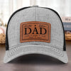 My Incomparable Dad - Family Personalized Custom Leather Patch Hat - Gift For Dad, Grandpa