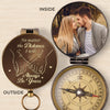 Custom Photo Your Smile Is My Favorite Destination - Couple Personalized Custom Compass - Gift For Husband Wife, Anniversary