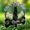 Forever My Fur Baby - Memorial Personalized Custom Stain Glass Style Acrylic Garden Stake - Sympathy Gift For Pet Owners, Pet Lovers