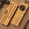 Our Love Is Always Level - Couple Personalized Custom Engraved Wooden Bottle Opener With Built-in Spirit Level - Gift For Husband Wife, Anniversary
