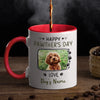 Custom Photo Happy Pawther’s Day - Dog & Cat Personalized Custom Accent Mug - Father's Day, Gift For Pet Owners, Pet Lovers