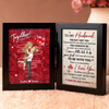My Heart Belongs To You - Couple Personalized Custom Double Frame Flower Shadow Box - Gift For Husband Wife, Anniversary