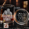 Custom Photo I Love Your Face - Couple Personalized Custom Whiskey Glass With Bottom And Side Engraving - Gift For Husband Wife, Anniversary