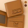 My Love, Their Hero - Family Personalized Custom Leather Wallet - Father's Day, Gift For Husband
