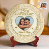 Custom Photo A Love That Lasts - Couple Personalized Custom Ceramic Plate - Gift For Husband Wife, Anniversary