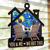In This House, Love Lives - Couple Personalized Window Hanging Suncatcher Ornament - Gift For Husband Wife, Anniversary