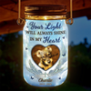 Custom Photo Love Like Yours Never Dims - Memorial Personalized Custom Solar Jar Lantern - Sympathy Gift For Pet Owners, Pet Lovers