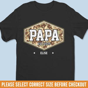 Papa, Mission Never Ends - Family Personalized Custom Unisex T-shirt, Premium T-shirt, Hoodie - 4th Of July, Gift For Dad, Grandpa