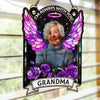 Custom Photo Heaven Gained A Piece Of My Heart - Memorial Personalized Window Hanging Suncatcher Ornament - Sympathy Gift For Family Members