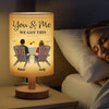 You & Me, We Got This - Couple Personalized Custom Linen Bedside Table Lamp - Gift For Husband Wife, Anniversary