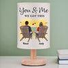 You & Me, We Got This - Couple Personalized Custom Linen Bedside Table Lamp - Gift For Husband Wife, Anniversary
